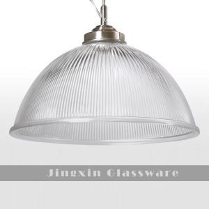 स्पष्ट रिब्ड ग्लास लटकन लैम्पशेड