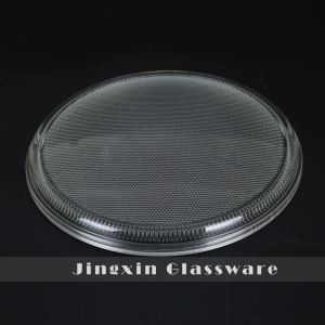 दबाया हुआ गोल लैंप ग्लास शेड