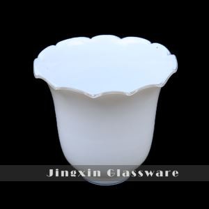 सीलिंग फैन लाइट्स के लिए ओपल बेल ग्लास लैम्पशेड