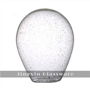 एग शेप क्लियर बबल ग्लास लैम्पशेड