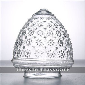 अनोखा डिज़ाइन फ्लावर बड लैम्पशेड क्लियर ग्लास