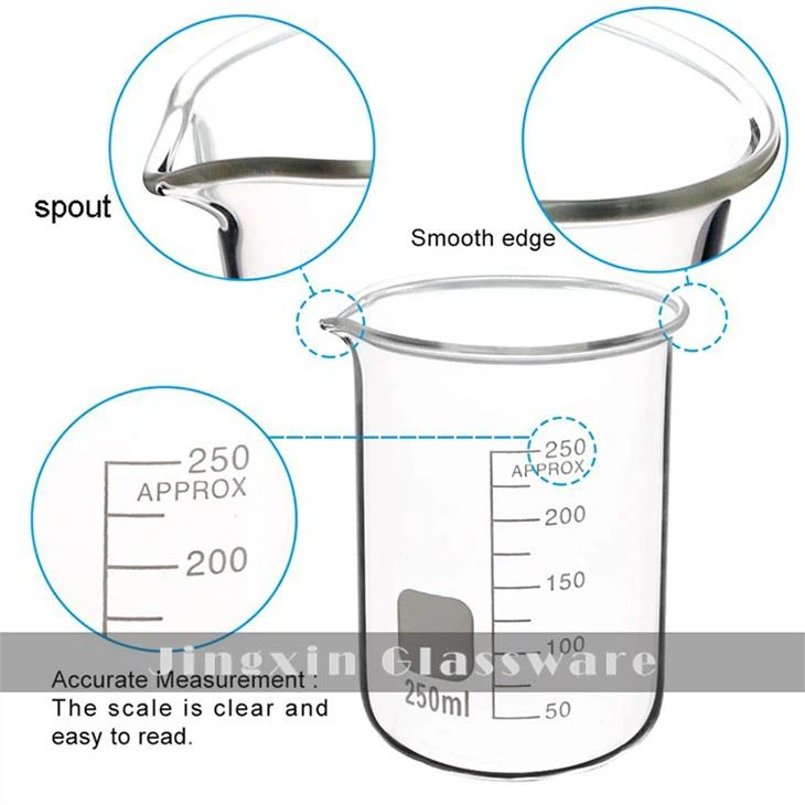 glass beaker 250ml details