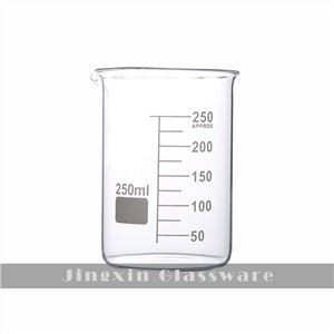 प्रयोगशाला बीकर कांच के बने पदार्थ निर्माता विज्ञान बीकर मानक पैमाने के रसायन विज्ञान बीकर